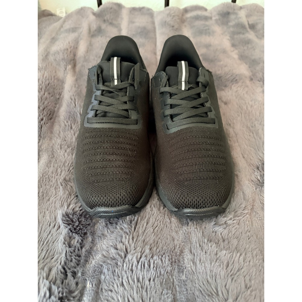 Orthofeet Women's 7 2E Extra Wide Black Knit Walking Shoes Comfort Sneakers